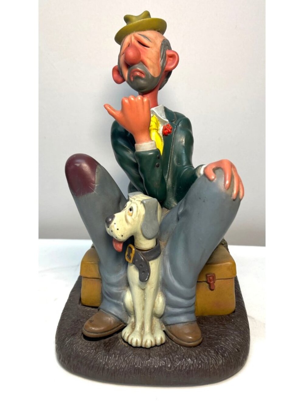 Vintage Giuseppe Armani Clown Figurine With Dog